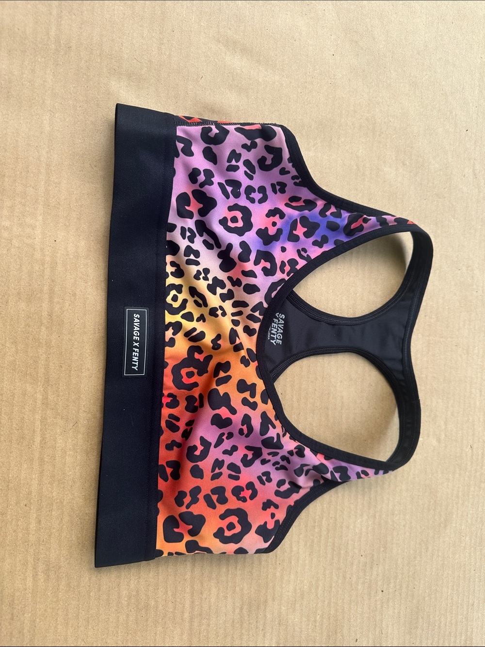 Savage X Fenty Rainbow Leopard Sports Bra - Multicolor